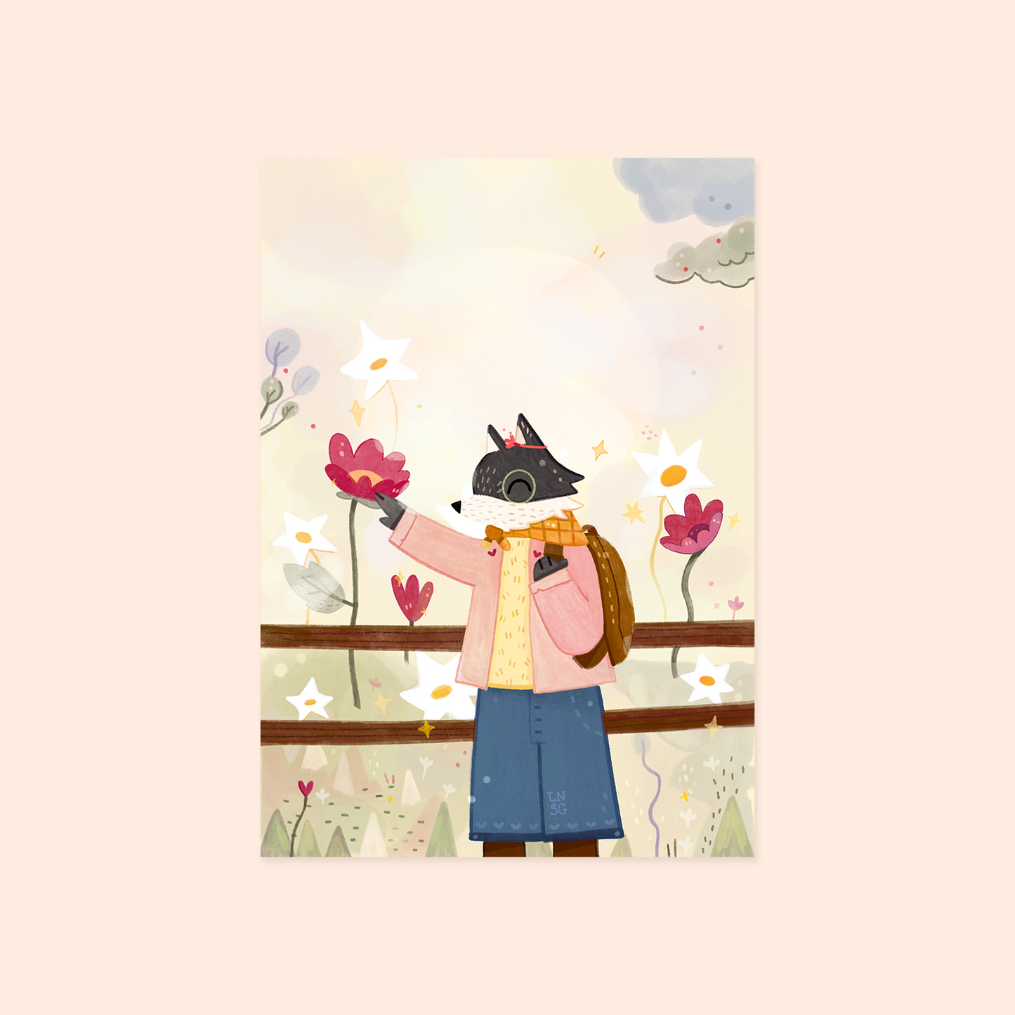 Illustration "Longing for spring" (A6, A5, A4)