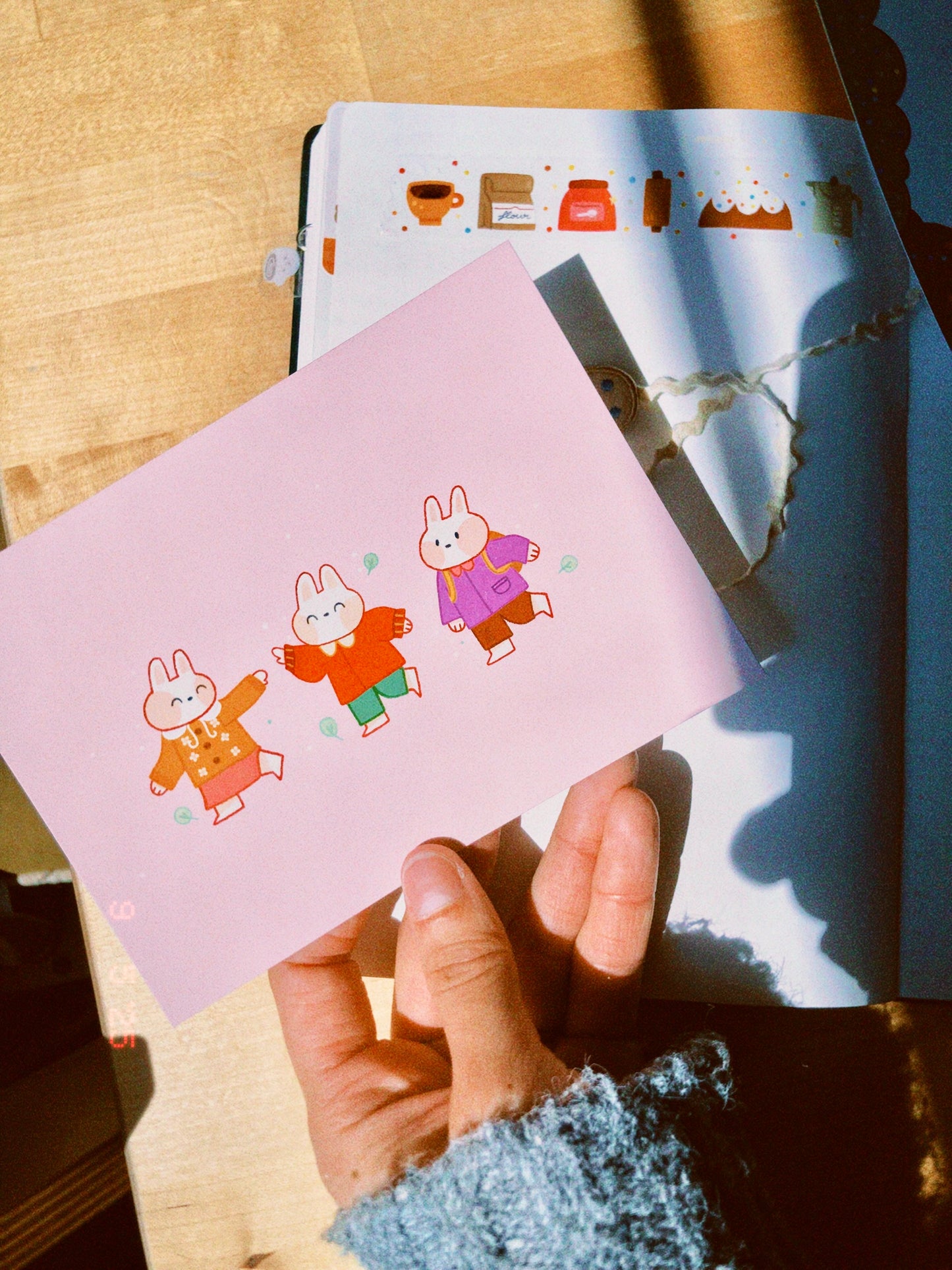 Illustration "Balade de printemps" (A6, A5)