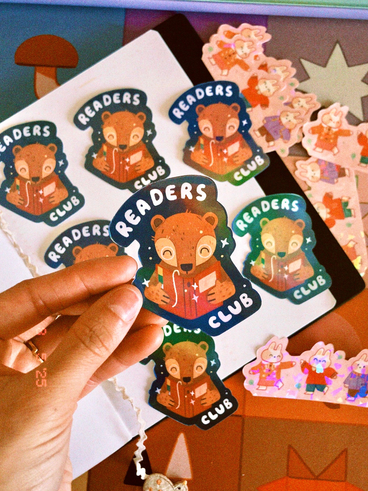 Sticker holographique "Readers club"