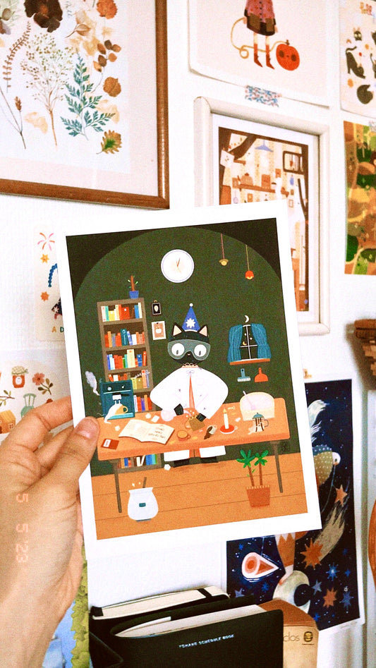 Illustration "Polly à ses heures perdues" (A6, A5, A4)