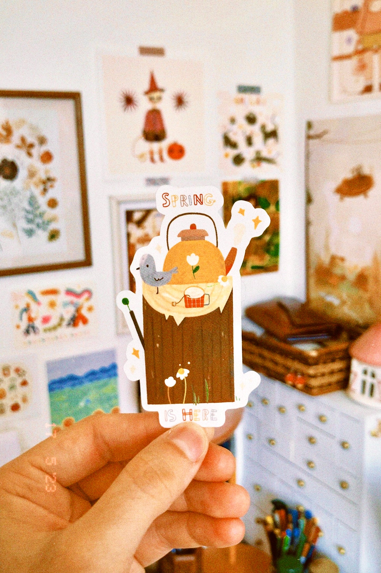 Sticker "Spring is here"