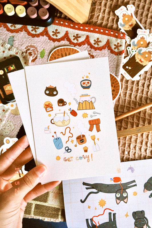 Illustration "Get cosy" (A6, A5)