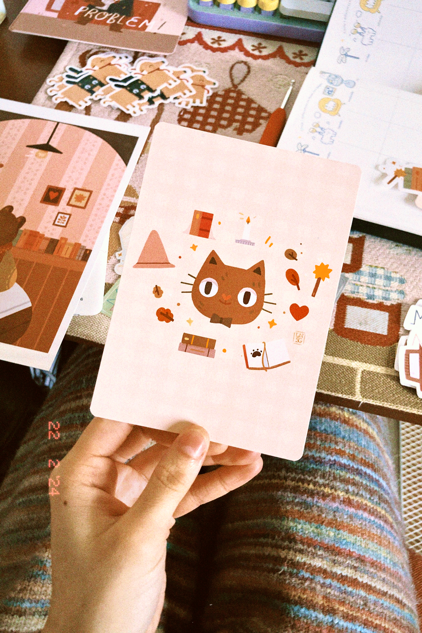 Illustration Cosy cat (A6, A5)