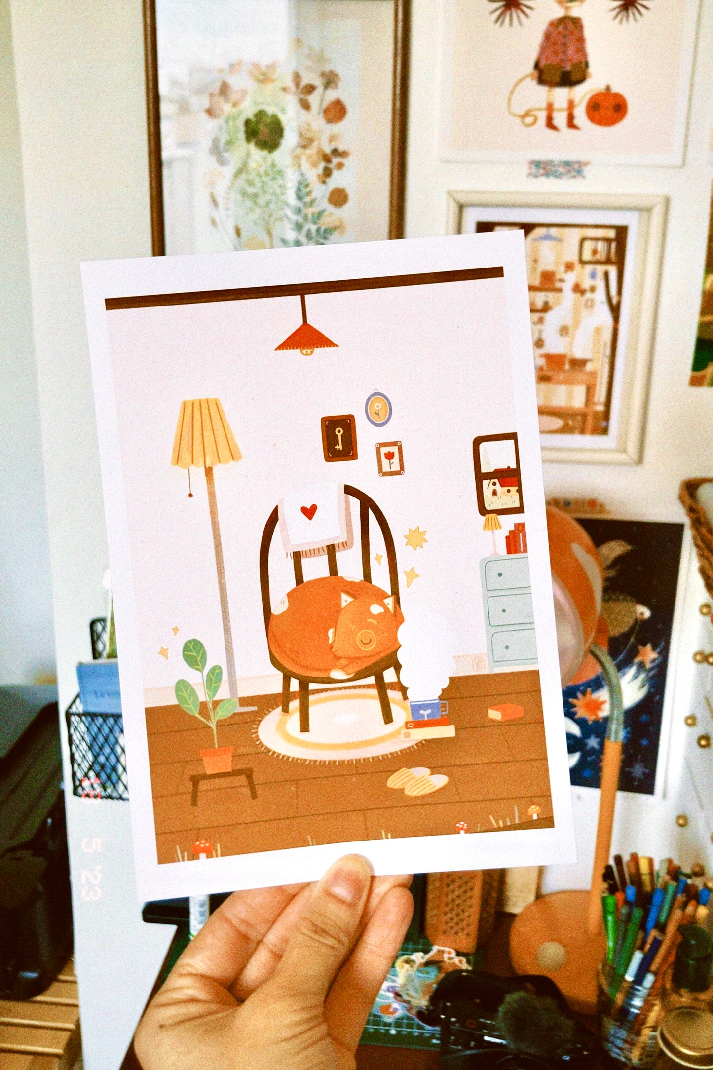 Illustration "Après-midi paisible" (A6, A5, A4)