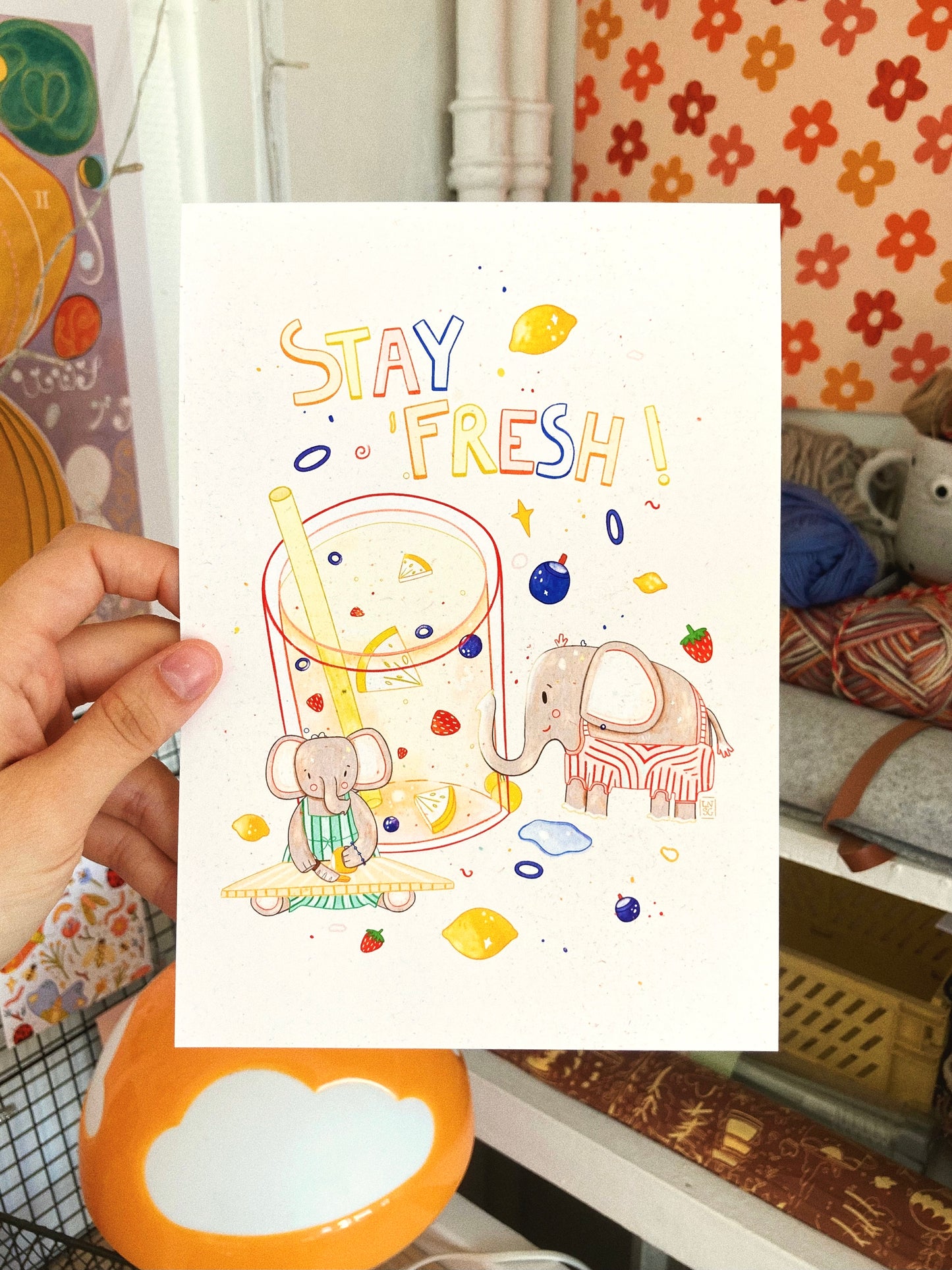 Illustration "Stay fresh" (A5, A4, A3)