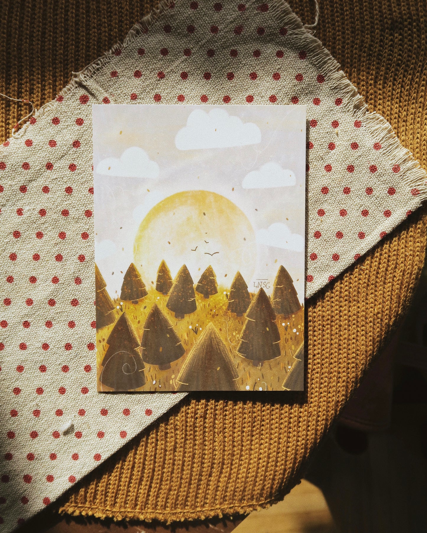 Carte postale "Une soirée d'automne"
