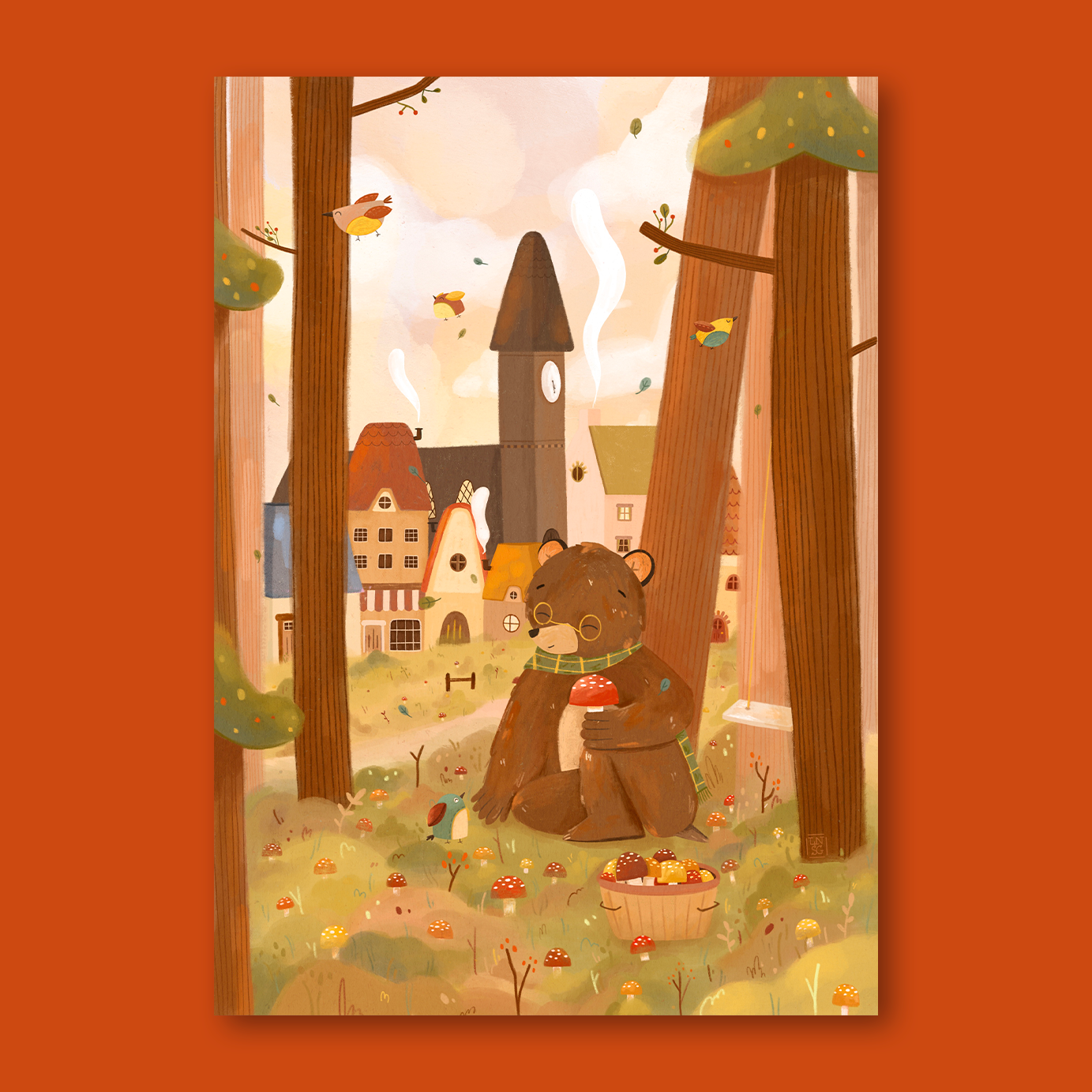 Illustration "Cueillette" (A5, A4, A3)