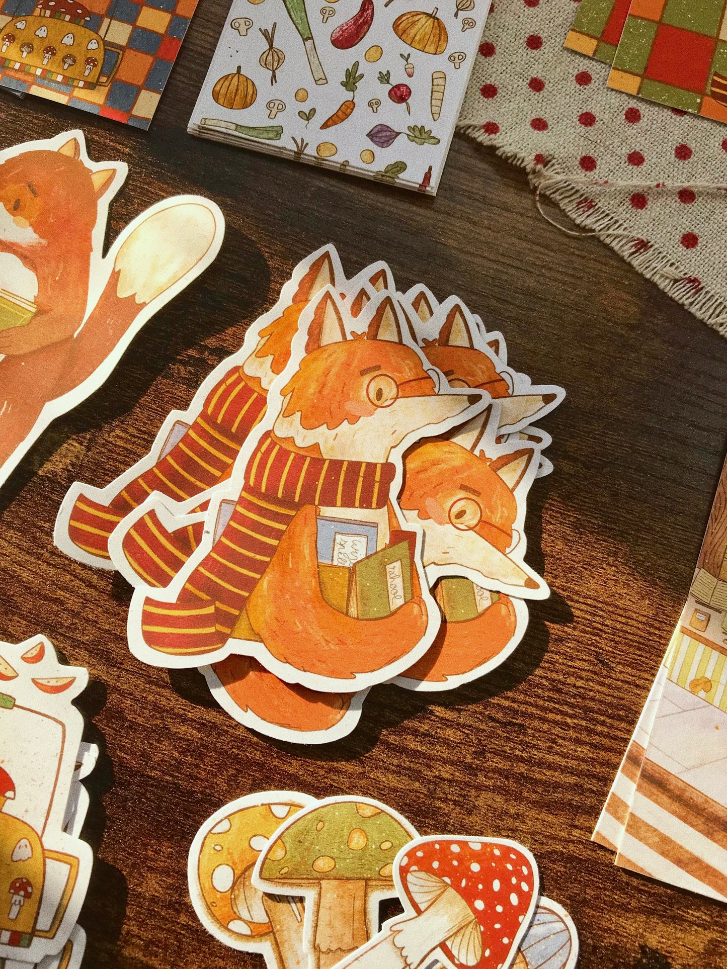 Sticker "Le renard étudiant"