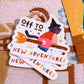 Sticker holographique "Off to new adventures"