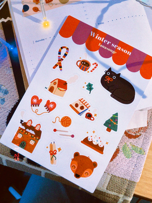 Feuille de stickers "Winter season"