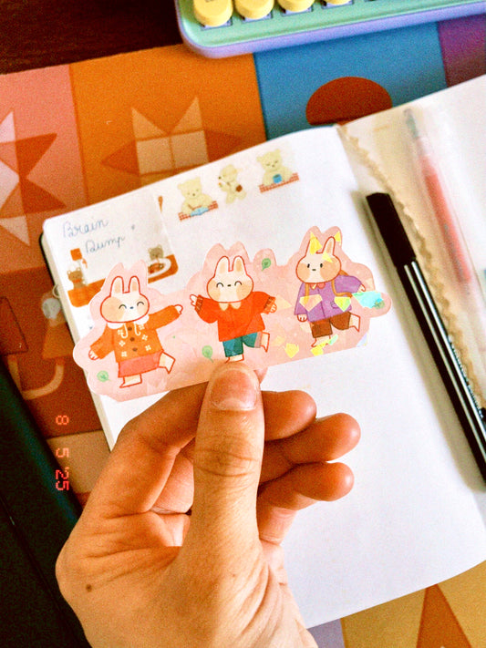 Sticker holographique "Balade de printemps"