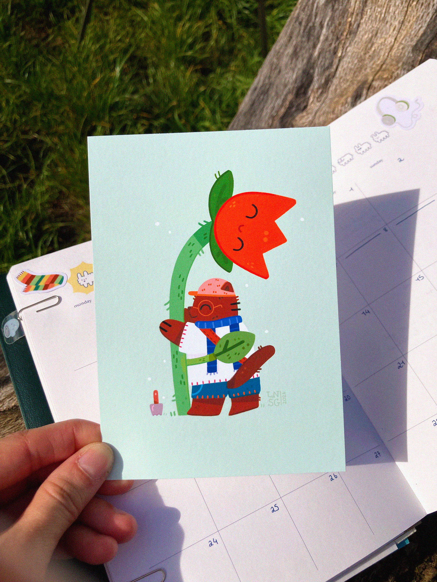 Illustration "La main verte" (A6, A5)