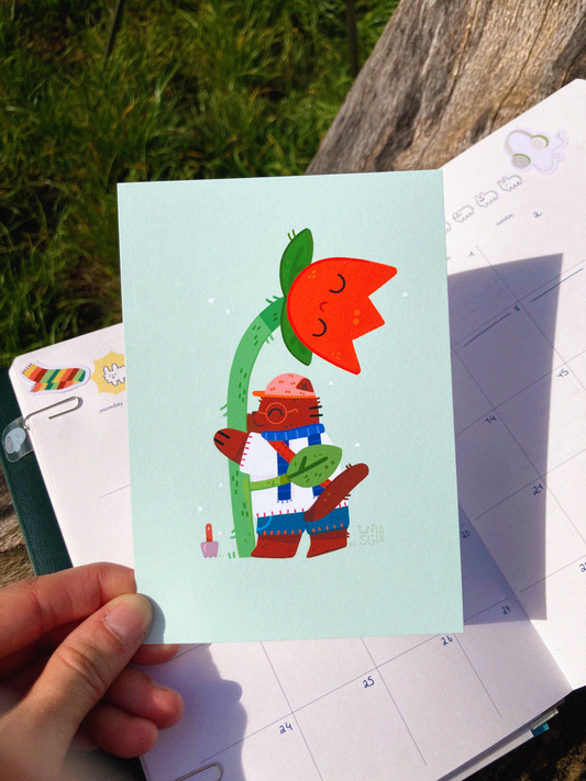 Illustration "La main verte" (A6, A5)