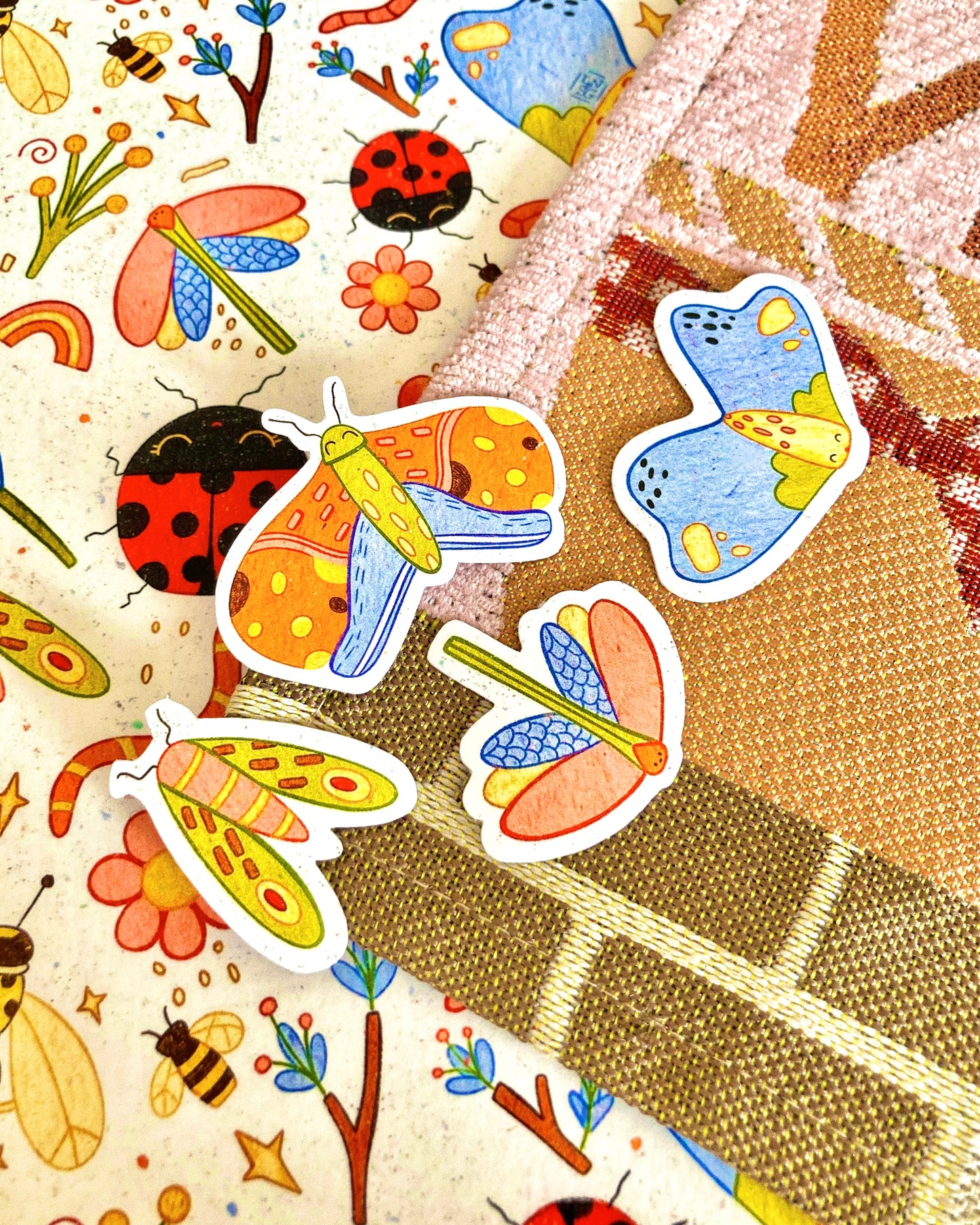 Stickers - Lot de 4 insectes